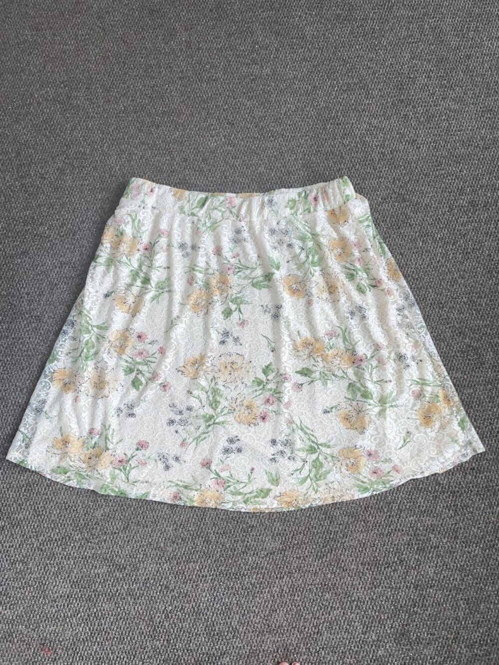 NWT CATO Plus Size Floral Lace Skirt 22/24 Ivory